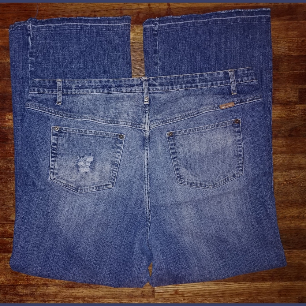 Duck Head flare floral denim blue boot cut jeans size 24